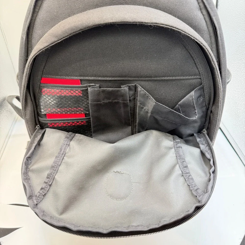 Tamrac Black Camera Backpack DSLR Lens Accessory Case Padded Bag Good Used Cond